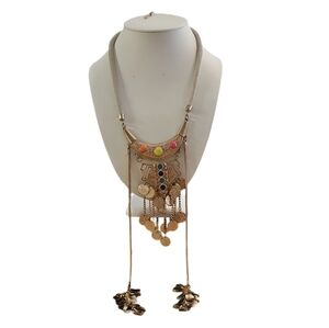 MIKA Master Of Coin Boho Gypsy Fringe Necklace
